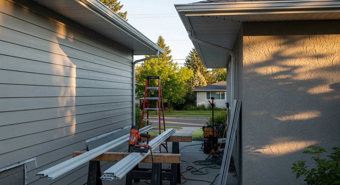 New siding installation on residential home exterior in Spokane area