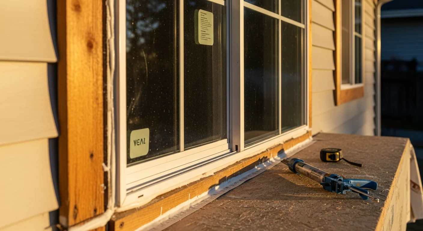 A Spokane residential home exterior showing newly installed replacement windows with clean frames and clear glass. The home reflects a typical Pacific Northwest architectural style with updated window profiles visible from the street.
